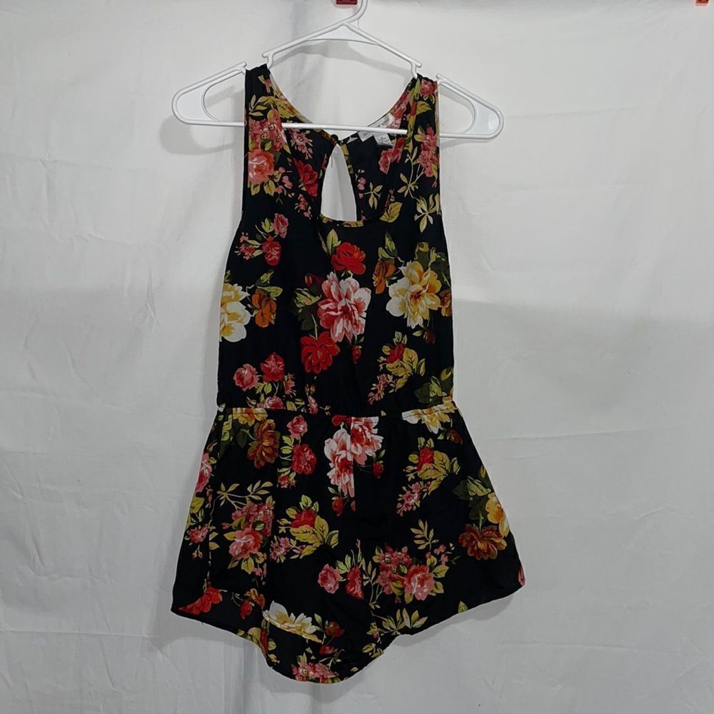 Ambience apparel floral romper 100% polyester